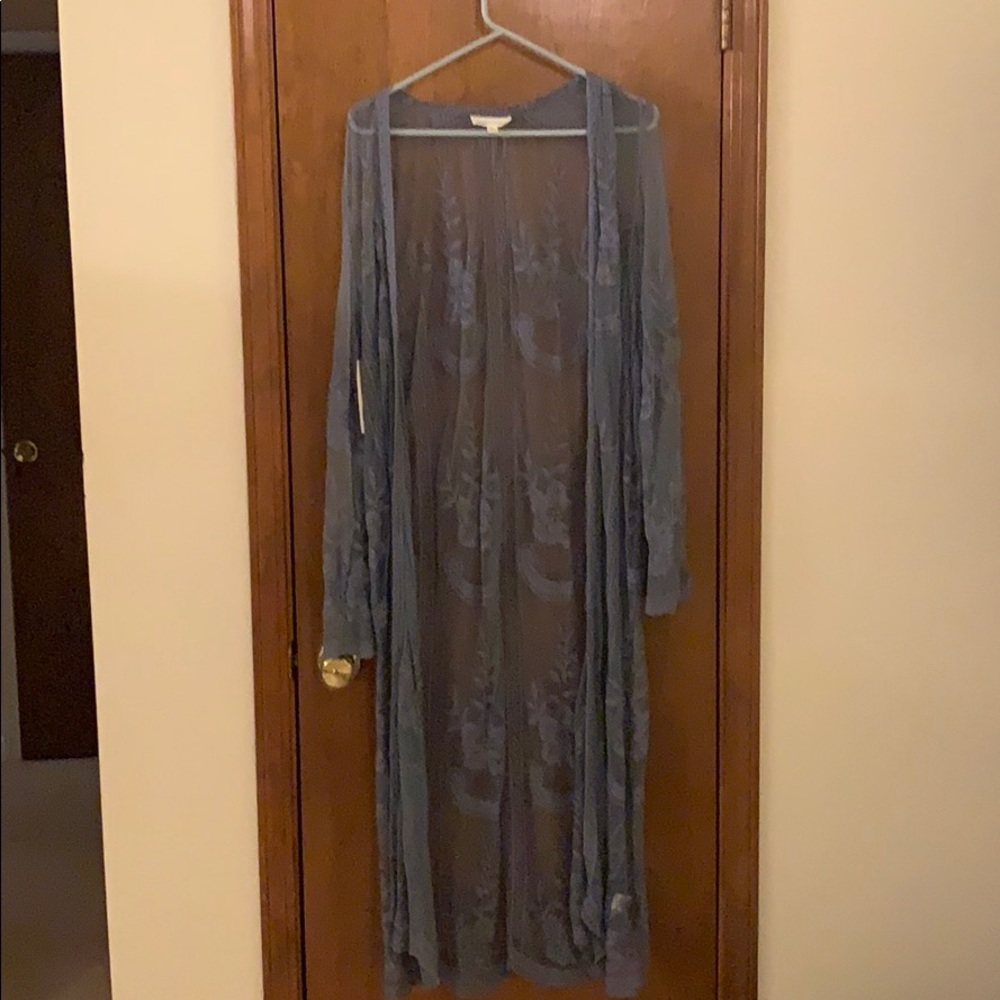 Sheet blue kimono
